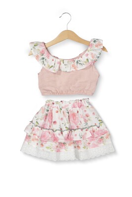 Wholesale Baby Girls 2-Piece Blouse and Skirt Set 6-24M Boncuk Bebe 1006-6109 - 2