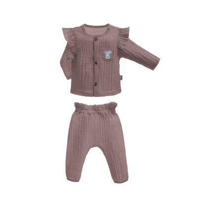 Wholesale Baby Girls 2-Piece Cardigan and Pant Set 3-9M Wogi 1030-WG-1305-K - Wogi