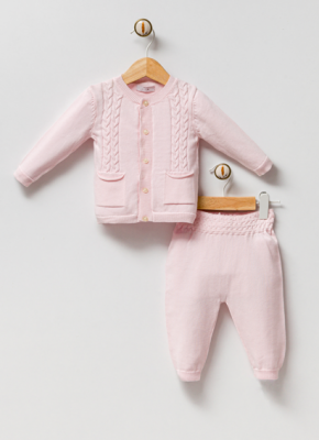 Wholesale Baby Girls 2-Piece Cardigan and Pants Set 0-9M Gubo 2002-6045 - Gubo