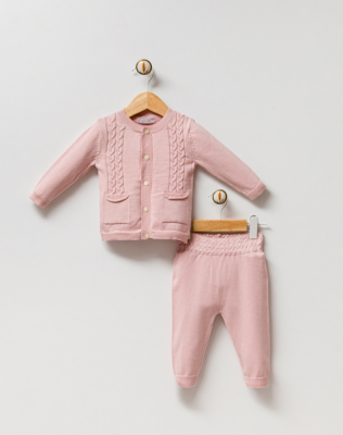 Wholesale Baby Girls 2-Piece Cardigan and Pants Set 0-9M Gubo 2002-6045 - 2
