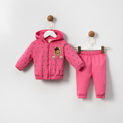 Wholesale Baby Girls 2-Piece Cardigan and Pants Set 6-18M Cumino 1014-CMN3581 - Cumino