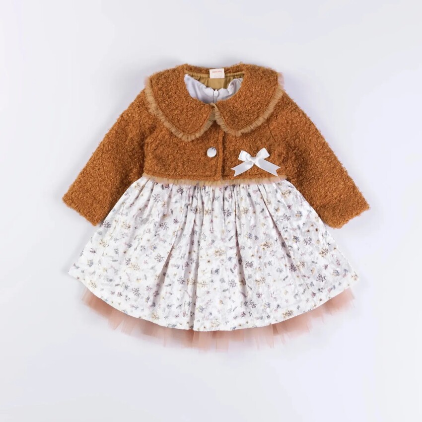 Wholesale Baby Girls 2-Piece Jacket and Dress Set 9-24M Minibombili 1005-6513 - 1