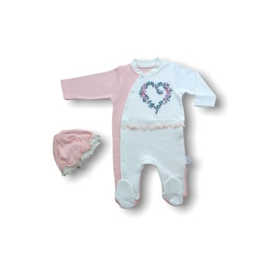 Wholesale Baby Girls 2-Piece Jumpsuit Set 3-9M Tomuycuk 1074-25247 - Tomuycuk