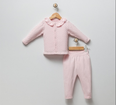 Wholesale Baby Girls 2-Piece Knit Cardigan and Pants Set 3-9M Gubo 2002-6082 - Gubo (1)