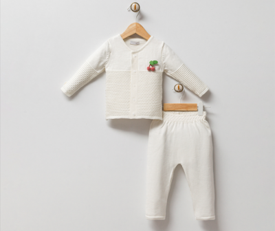Wholesale Baby Girls 2-Piece Knitwear Cardigan and Pants Set 3-9M Gubo 2002-6063 - Gubo