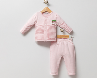 Wholesale Baby Girls 2-Piece Knitwear Cardigan and Pants Set 3-9M Gubo 2002-6063 - Gubo (1)