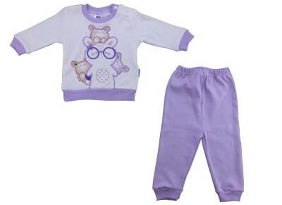 Wholesale Baby Girls 2-Piece Pajamas Set 3-9M Hoppidik 2017-2334 Лиловый 