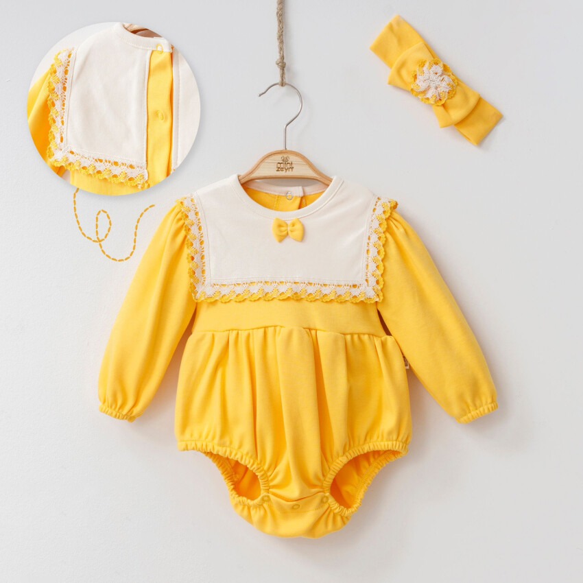 Wholesale Baby Girls 2-Piece Rompers with Headband 6-12M Minizeyn 2014-9003 - 1