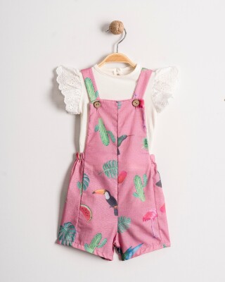 Wholesale Baby Girls 2-Piece Salopet and T-Shirt Set 9-36M Tofigo 2013-1212 - Tofigo