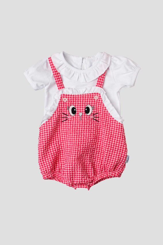 Wholesale Baby Girls 2-Piece Salopet Set 3-12M Kidexs 1026-65111 - 3