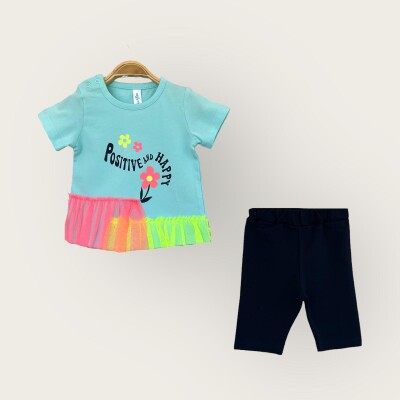 Wholesale Baby Girls 2-Piece T-Shirt and Capri Set 6-18M Algiy Mini 2047-3500TK Мятно-зеленый