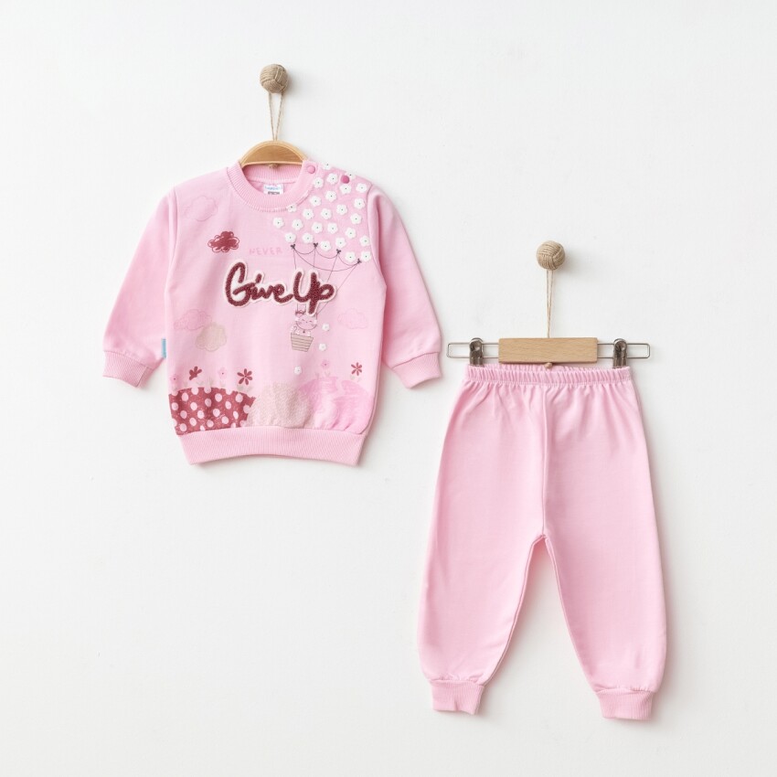 Wholesale Baby Girls 2-Piece Tracksuit Set 9-18M Hoppidik 2017-2369 - 1