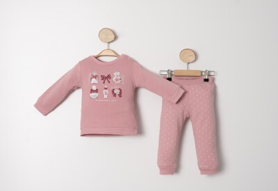 Wholesale Baby Girls 2-Piece Tracksuit Set 9-24M Sani 1068-10023 - Sani (1)