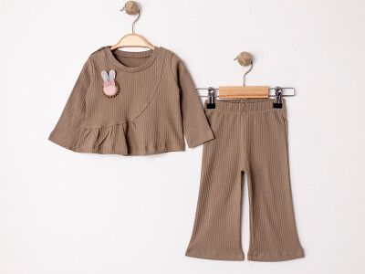 Wholesale Baby Girls 2-Piece Tracksuit Set 9-24M Tofigo 2013-9207 Коричневый 