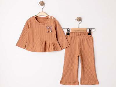 Wholesale Baby Girls 2-Piece Tracksuit Set 9-24M Tofigo 2013-9207 Черепичный цвет