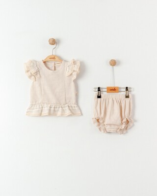 Wholesale Baby Girls 2-Pieces Blouse and Short Set 6-24M Miniborn 2019-9084 - Miniborn