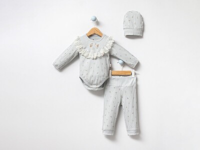 Wholesale Baby Girls 2-Pieces Hat Body and Pants Set 3-12M Bubbles 2040-3015 - 5