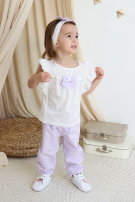 Wholesale Baby Girls 2-Pieces T-shirt and Pants Set 6-24M Serkon Baby&Kids 1084-M0541 - 1