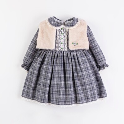 Wholesale Baby Girls 2-Pieces Vest and Dress Set 9-24M Bombili 1004-6512 Зелёный 