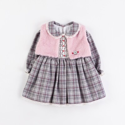 Wholesale Baby Girls 2-Pieces Vest and Dress Set 9-24M Bombili 1004-6512 - Bombili (1)