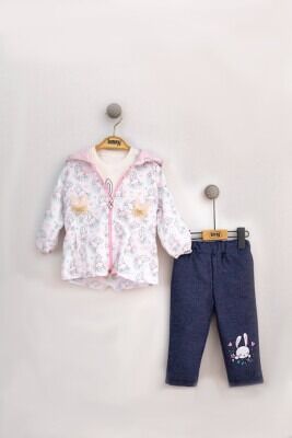 Wholesale Baby Girls 3-Piece Jacket Pants and Long Sleeve T-Shirt Set 6-18 Lummy Baby 2010-9027 - 1