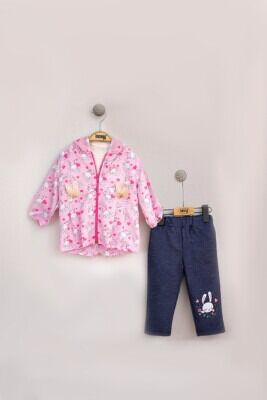 Wholesale Baby Girls 3-Piece Jacket Pants and Long Sleeve T-Shirt Set 6-18 Lummy Baby 2010-9027 - 2
