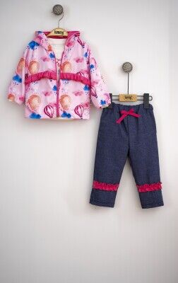 Wholesale Baby Girls 3-Piece Jacket Pants and Long Sleeve T-Shirt Set 6-18M Lummy Baby 2010-9021 - 2