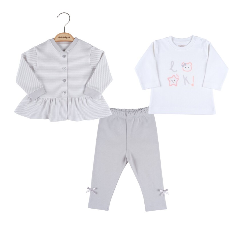 Wholesale Baby Girls 3-Piece Newborn Set 0-9M Ciccimbaby 1043-4845 - 2