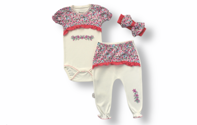 Wholesale Baby Girls 3-Piece Newborn Set 6-18M Tomuycuk 1074-75490 - 2