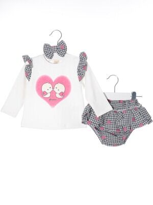 Wholesale Baby Girls 3-Piece Set With Skirt 3-12M Serkon Baby&Kids 1084-M0149 - Serkon Baby&Kids (1)