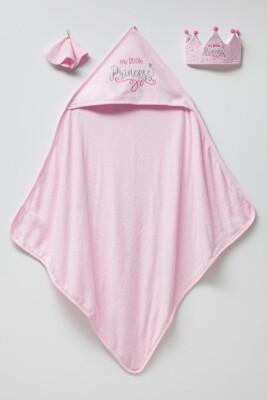 Wholesale Baby Girls 3-Piece Towel Set 85*85 Babyline 2015-9-826 Розовый 