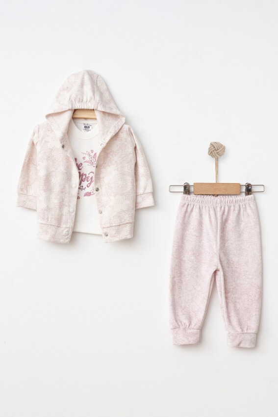 Wholesale Baby Girls 3-Piece Tracksuit Set 3-9M Tontiny 2016-9113 - 2