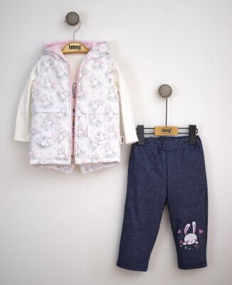 Wholesale Baby Girls 3-Piece Vest Pants and Long Sleeve T-Shirt 6-18M Lummy Baby 2010-9077 - 1