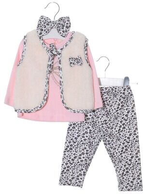 Wholesale Baby Girls 4-Piece Sets With Vest 6-18M Serkon Baby&Kids 1084-M0345 - Serkon Baby&Kids (1)