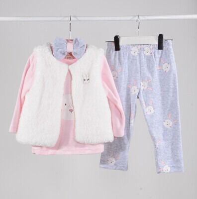 Wholesale Baby Girls 4-Piece Sets With Vest 6-18M Serkon Baby&Kids 1084-M0397 - 1