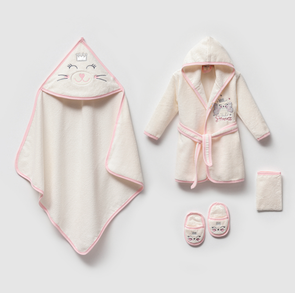 Wholesale Baby Girls 4-Pieces Bathroom Set 0-36M Ramel Kids 1072-703K - 4