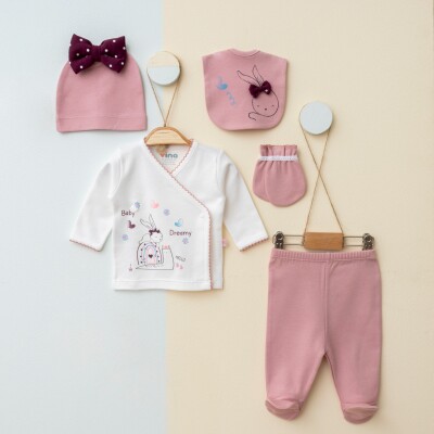 Wholesale Baby Girls 5-Piece Newborn Set 0-1M Vina baby 2042-00103 - 3