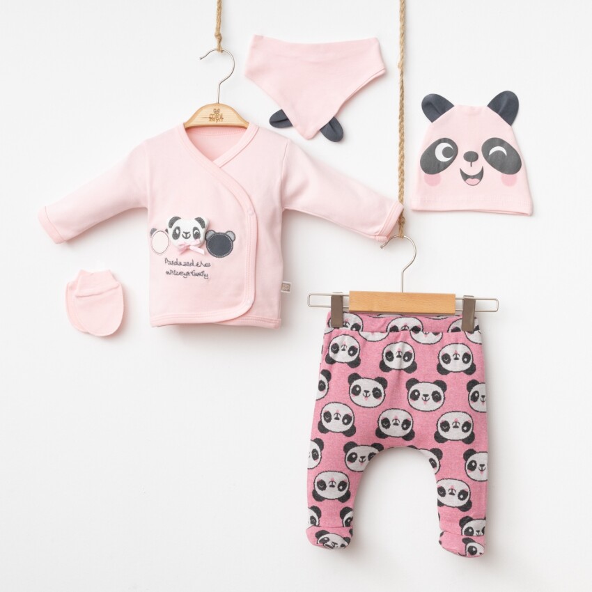 Wholesale Baby Girls 5-Piece Newborn Set 0-3M Minizeyn 2014-7011 - 1