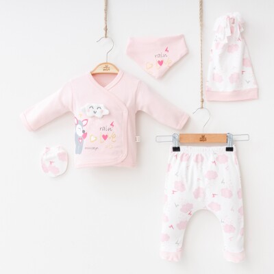 Wholesale Baby Girls 5-Piece Newborn Set 0-3M Minizeyn 2014-7012 - 1