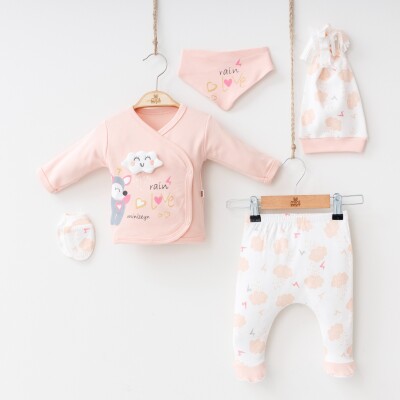 Wholesale Baby Girls 5-Piece Newborn Set 0-3M Minizeyn 2014-7012 - 2