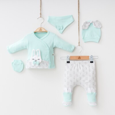 Wholesale Baby Girls 5-Piece Newborn Set 0-3M Minizeyn 2014-7022 - Minizeyn (1)