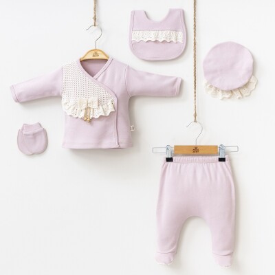 Wholesale Baby Girls 5-Piece Newborn Set 0-3M Minizeyn 2014-7045 - 1