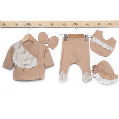 Wholesale Baby Girls 5-Piece Newborn Set 0-3M Minizeyn 2014-7045 - 2