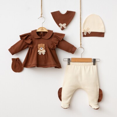 Wholesale Baby Girls 5-Piece Newborn Set 0-3M Minizeyn 2014-7056 - 2