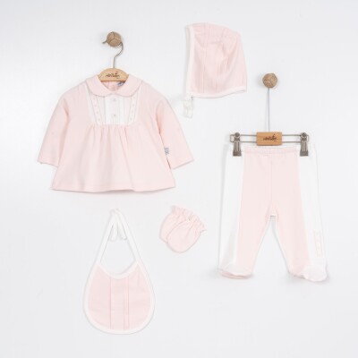 Wholesale Baby Girls 5-Piece Newborn Set 0-6M Miniborn 2019-5042 Лососевый цвет