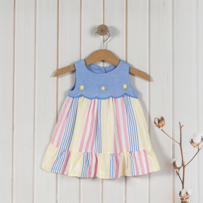 Wholesale Baby Girls Colorful Dresses 6-24M Carmin Baby 2057-2698 Синий