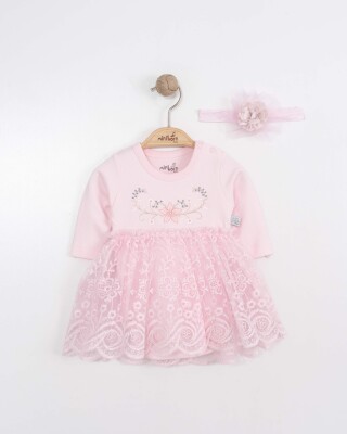 Wholesale Baby Girls Dress 0-12M Miniborn 2019-3280 Розовый 