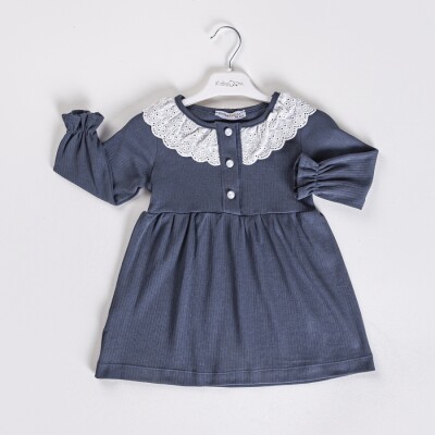 Wholesale Baby Girls Dress 6-18M KidsRoom 1031-5865 Темно-серый 