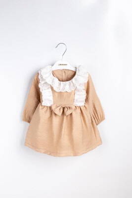 Wholesale Baby Girls Dress 6-18M Minicorn 2018-2335 Бежевый 