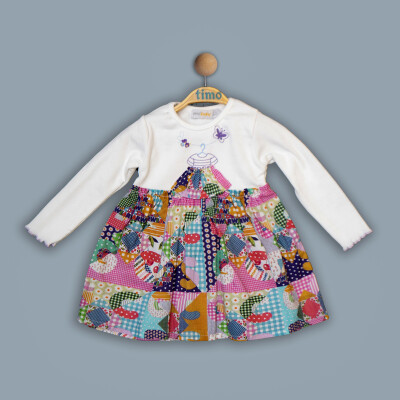 Wholesale Baby Girls Dress 6-24M Timo 1018-TK4DÜ042243291 - 3